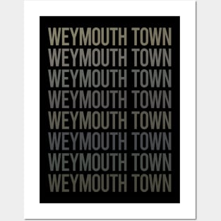 Gray Text Art Weymouth Town Posters and Art